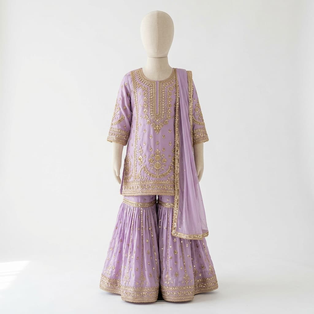 Little Princess Lavender Gharara